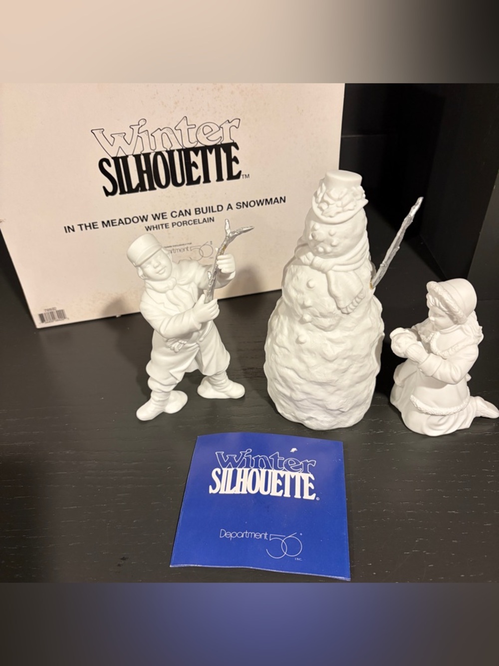 Dept 56 Winter Silhouette In The Meadow We Can Build A Snowman 78592 Christmas